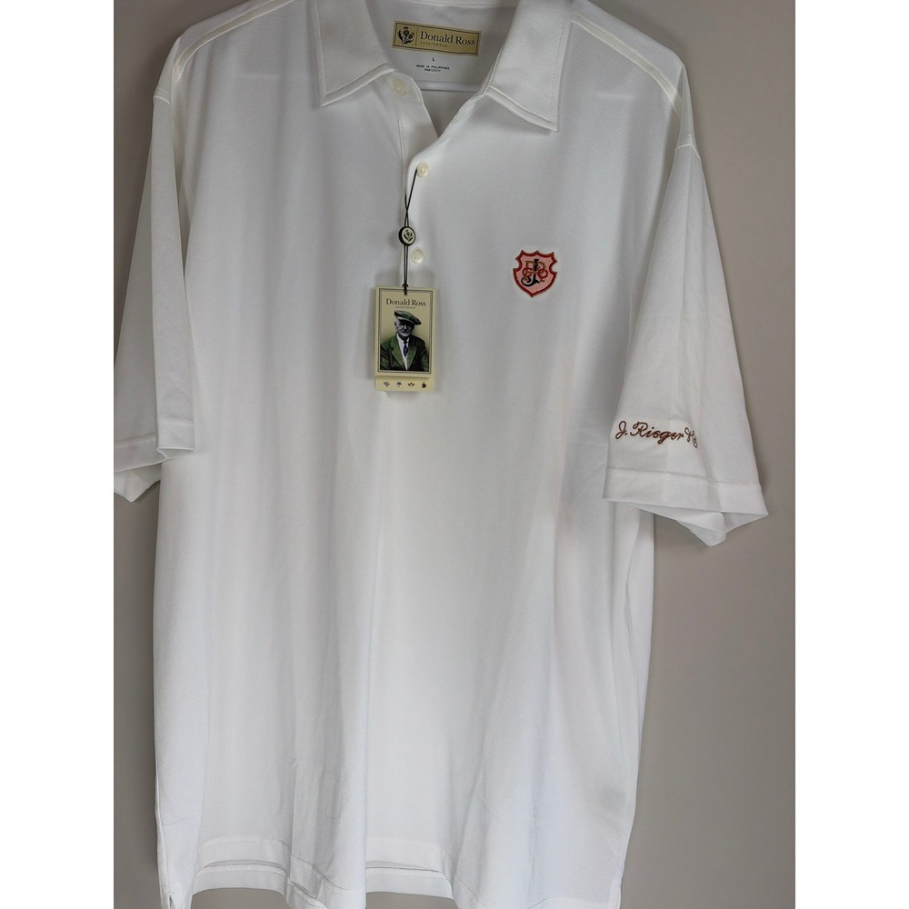 Donald Ross Sportswear Mens White Performance Golf Polo Shirt DR015SC-MSP L